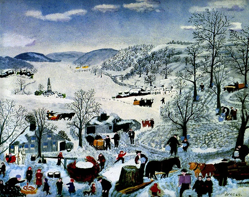 Grandma Moses, Sugaring Off.