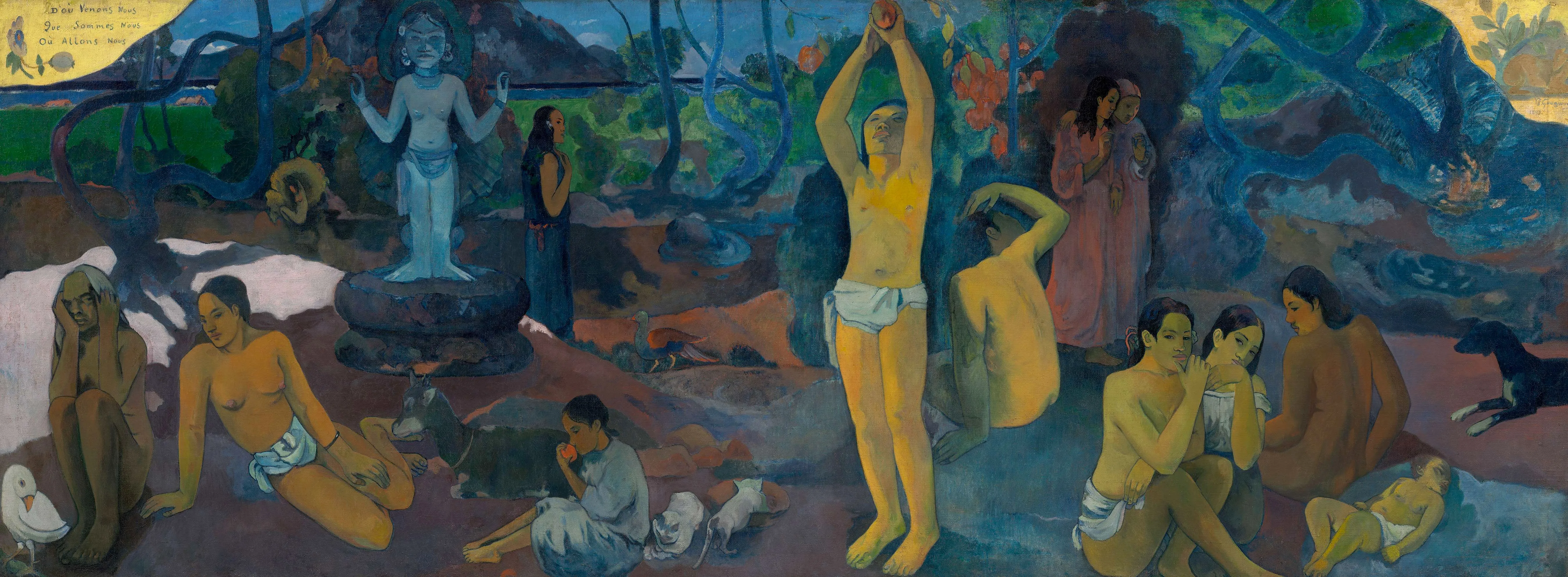 Paul Gauguin, D’où venons-nous? Que sommes-nous? Où allons-nous? (Nereden Geliyoruz? Neyiz? Nereye Gidiyoruz?), 1897–98.