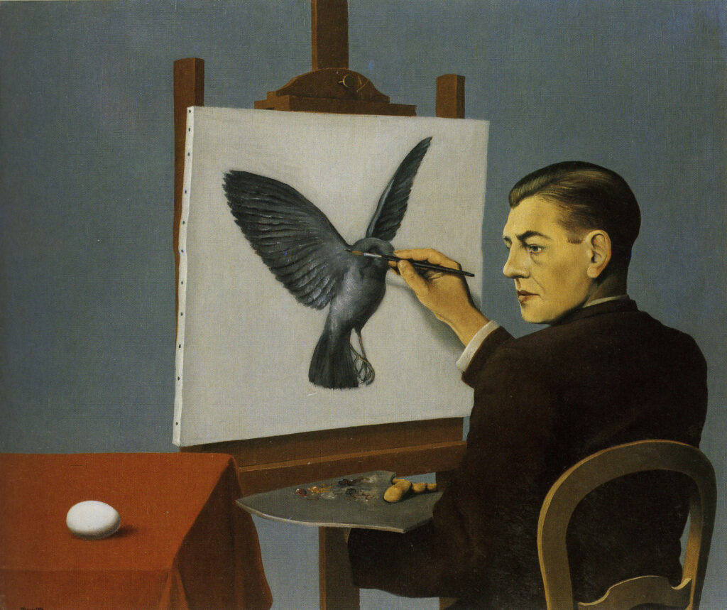 René Magritte, The Clairvoyance (Durugörü), 1936.
